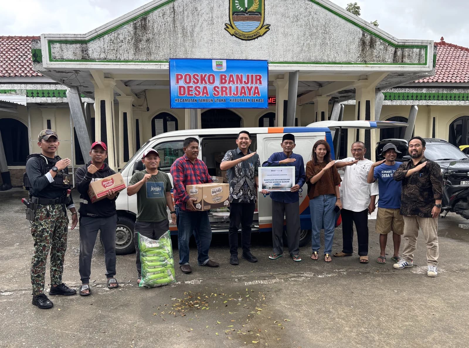 Penyerahan Bantuan Banjir Desa Srijaya