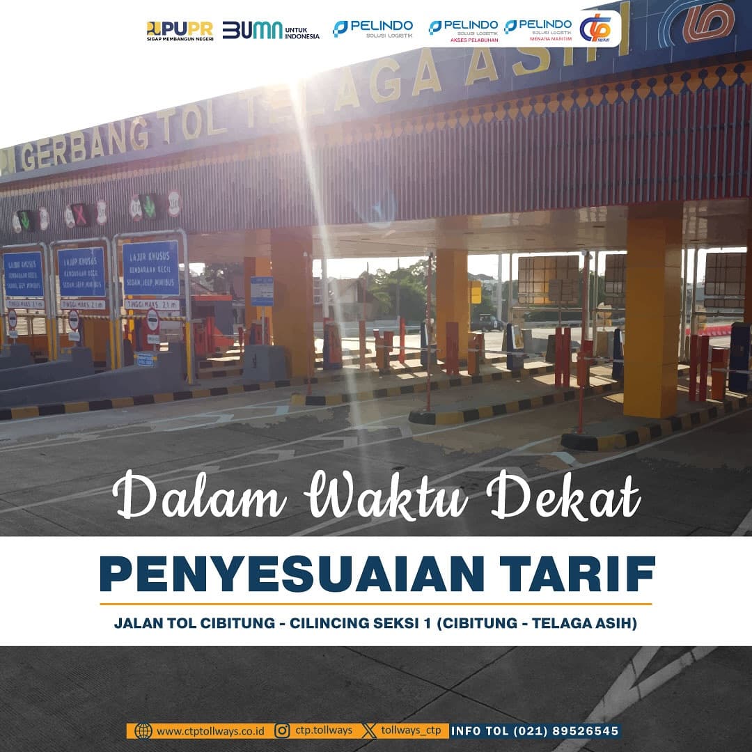 Penyesuaian Tarif Jalan Tol Cibitung–Cilincing Seksi 1