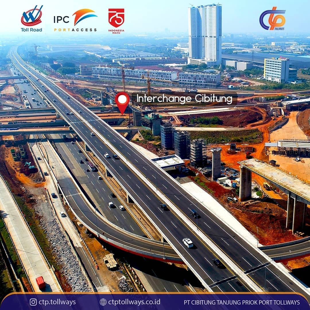 Progres Pembangunan Interchange Cibitung Jalan Tol Cibitung-Cilincing