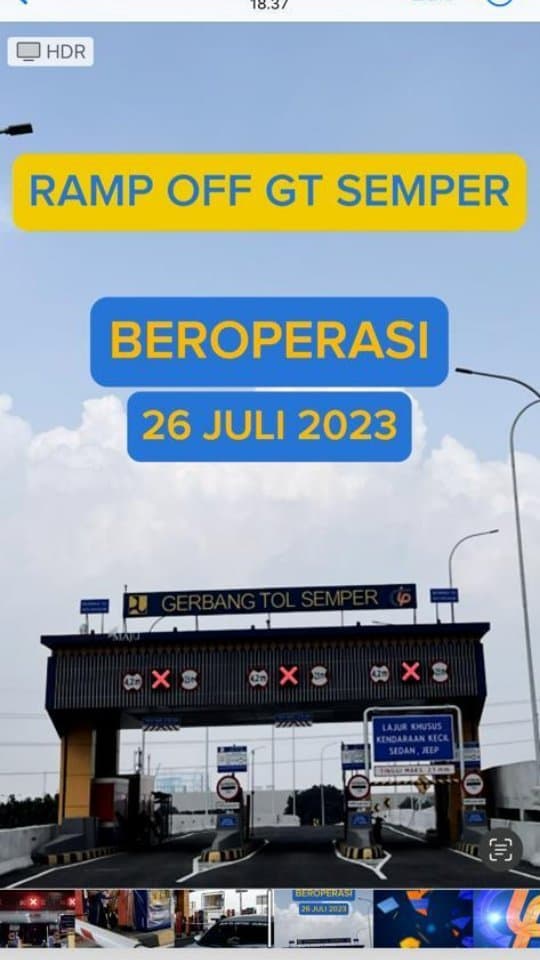 Persiapan Pembukaan Ramp Off GT Semper