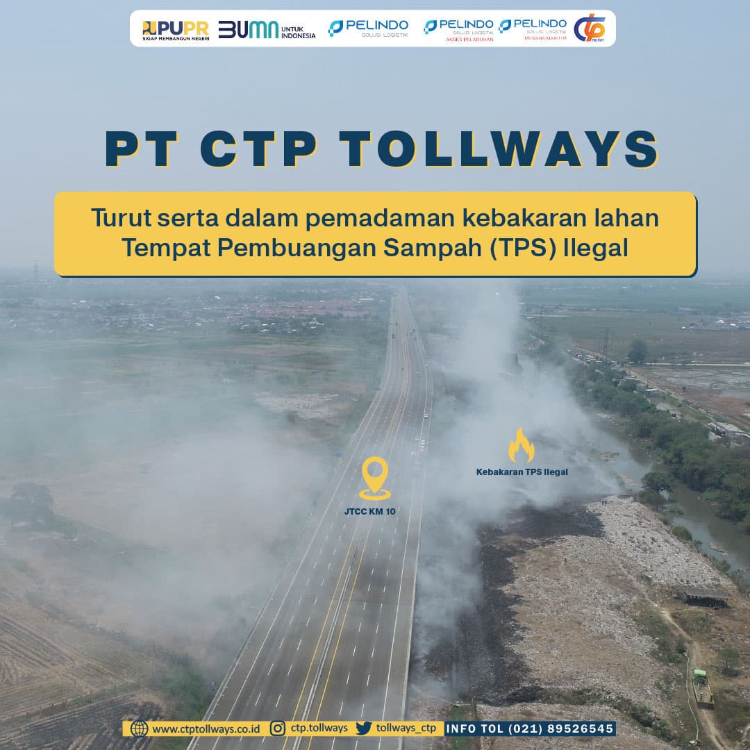 Jalan Tol Cibitung–Cilincing Bantu Pemadaman Kebakaran Lahan