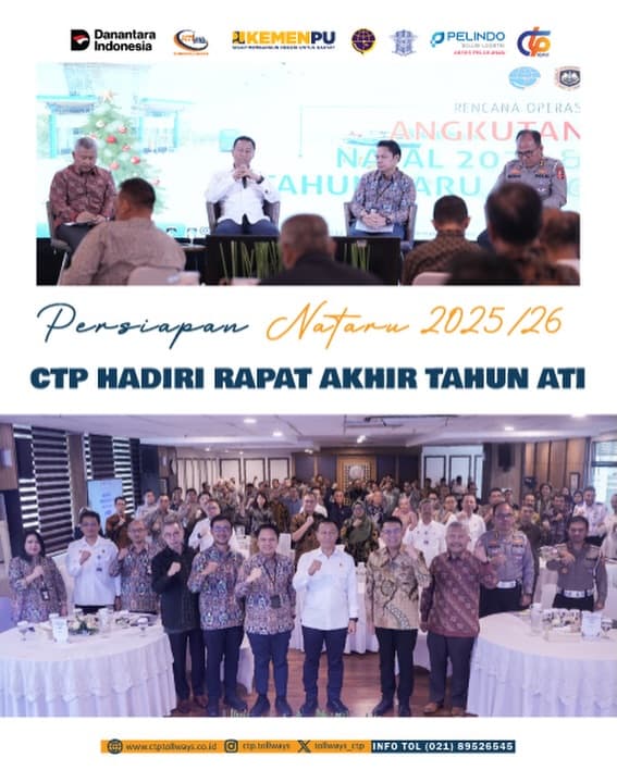 PT CTP Tollways Hadiri Rapat Akhir Tahun ATI dan Persiapan Nataru 2025/2026